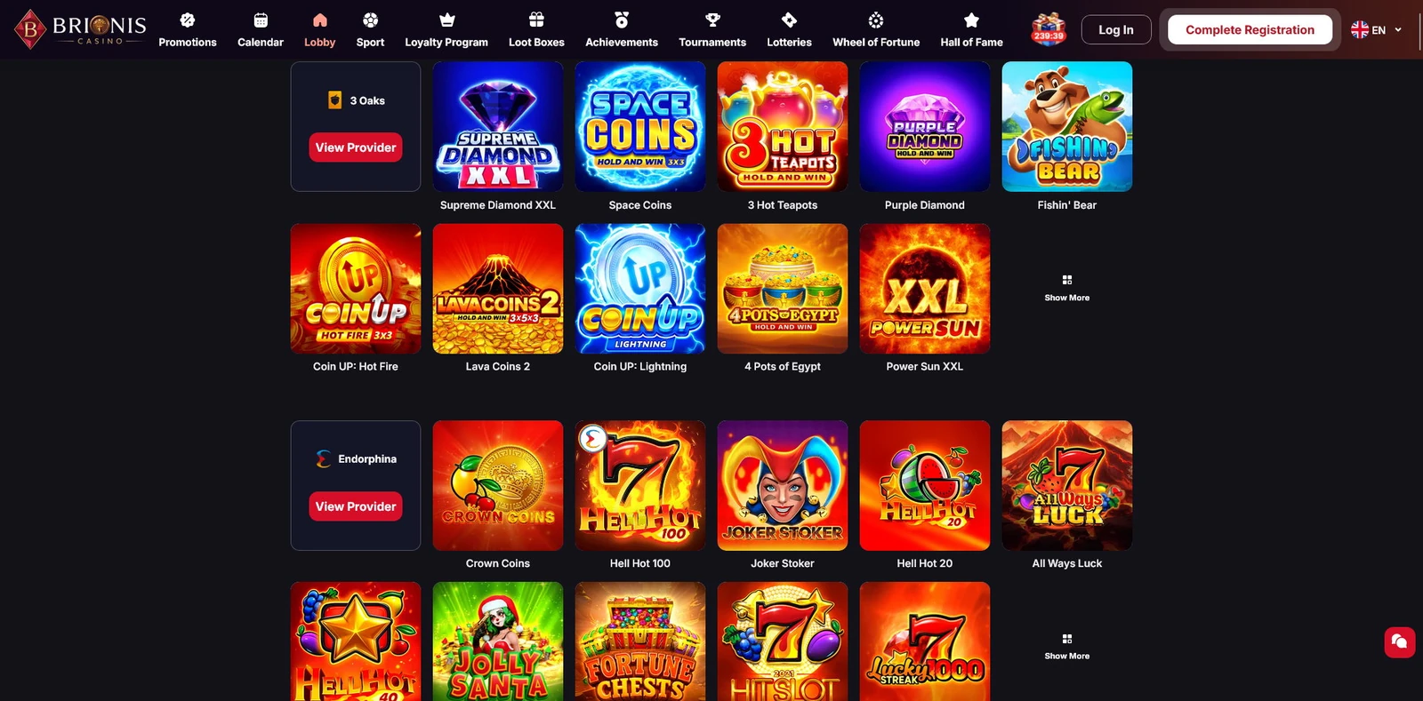 Slots — Brionis Casino